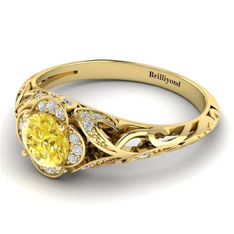 yellow sapphire ring gold